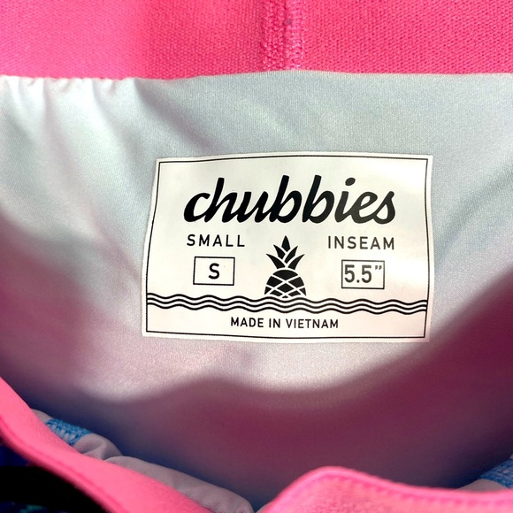 Chubbies 5.5” Sub Tropics Sport Shorts Athletic Shorts With liner size small - Picture 8 of 8
